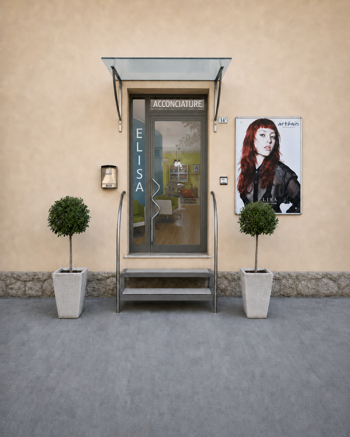 Ingresso e vetrina di Elisa Acconciature